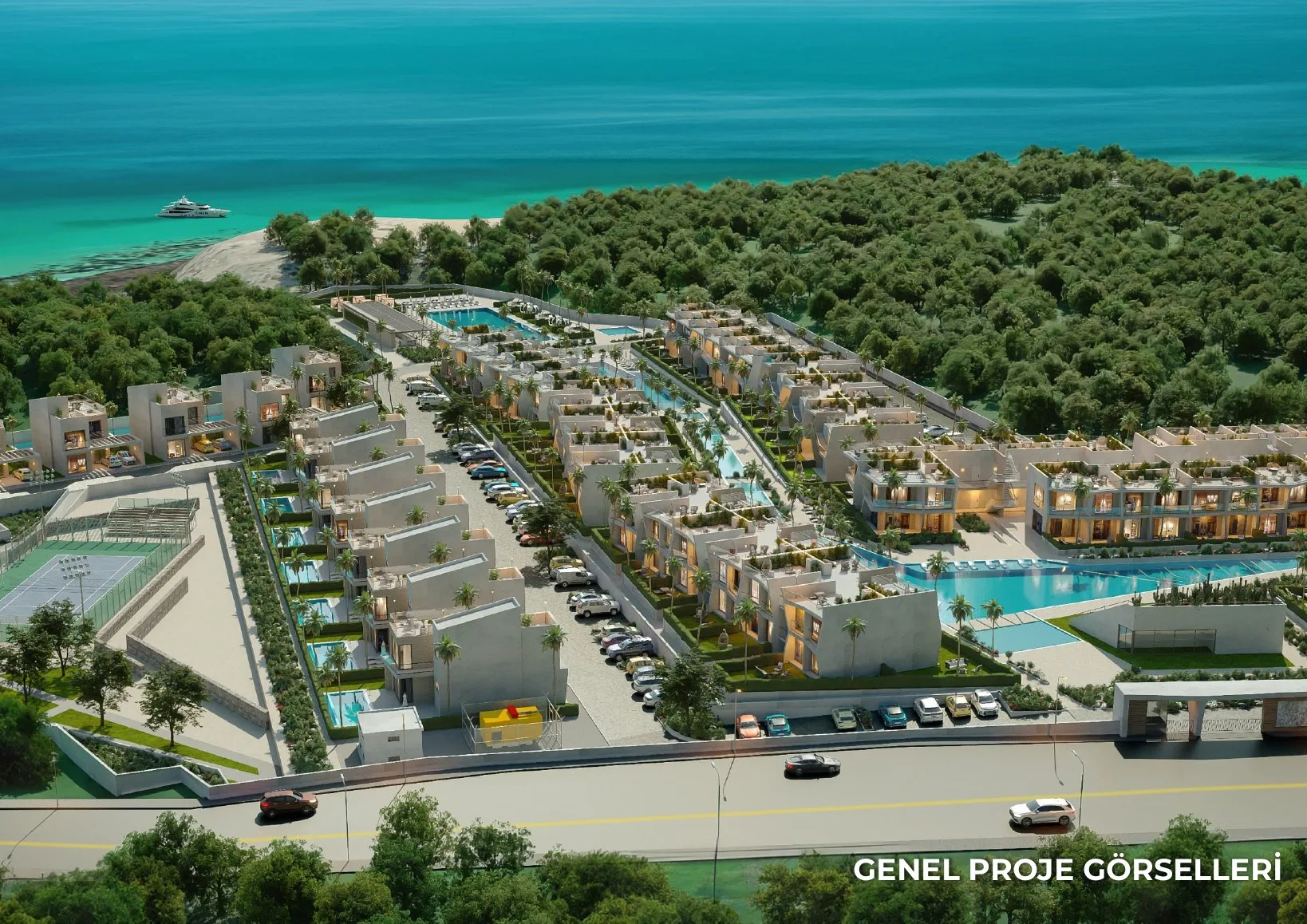 Dolce Mare Resort deniz ve proje genel görünümü