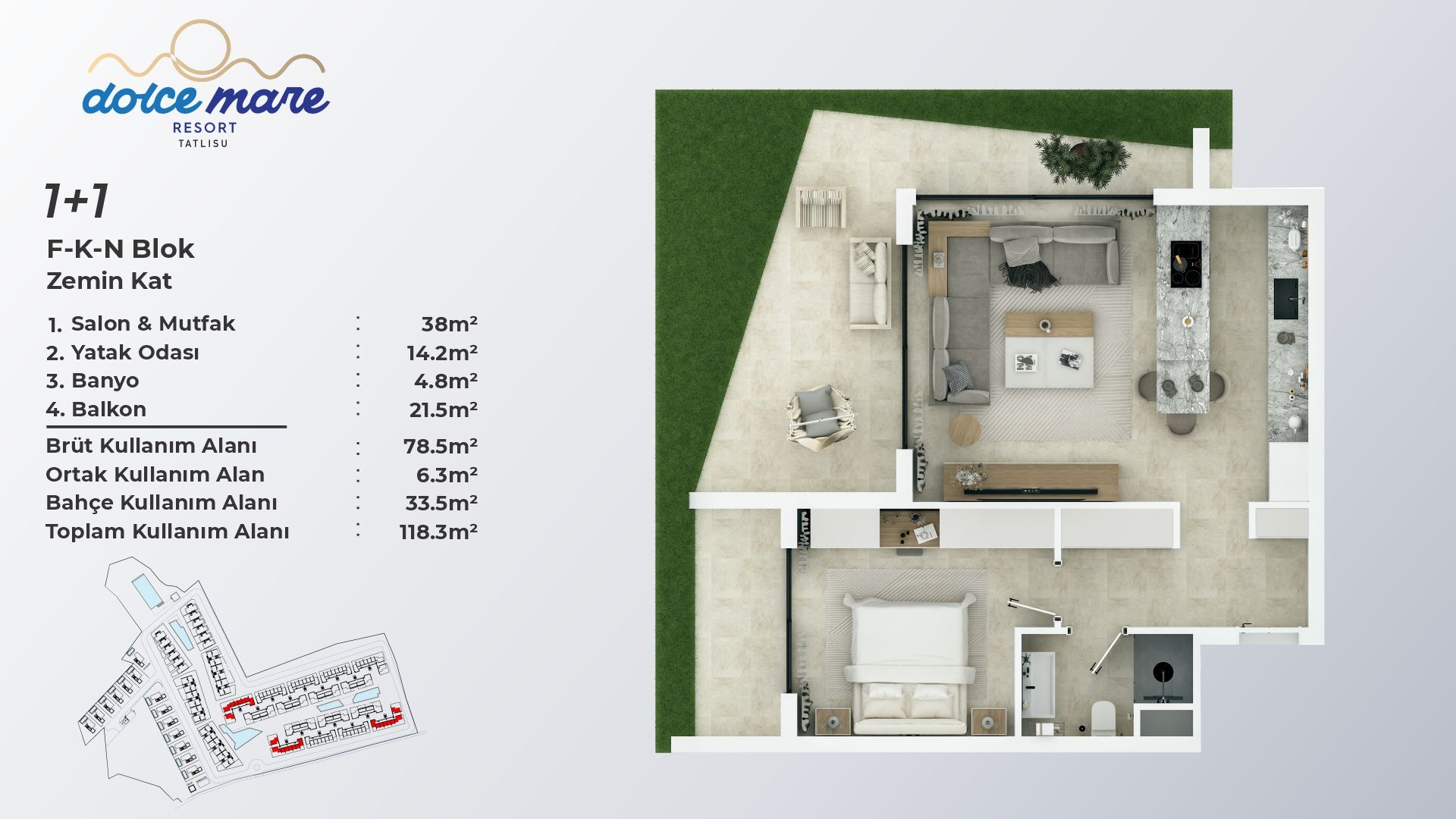1 Bedroom - Ground Floor - frontend.project_detail.floor_plan