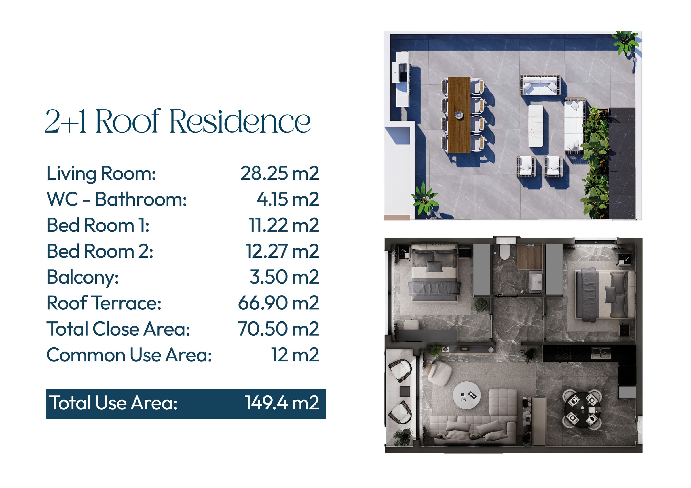 Lagoon Verde 2+1 Roof Residence - frontend.project_detail.floor_plan