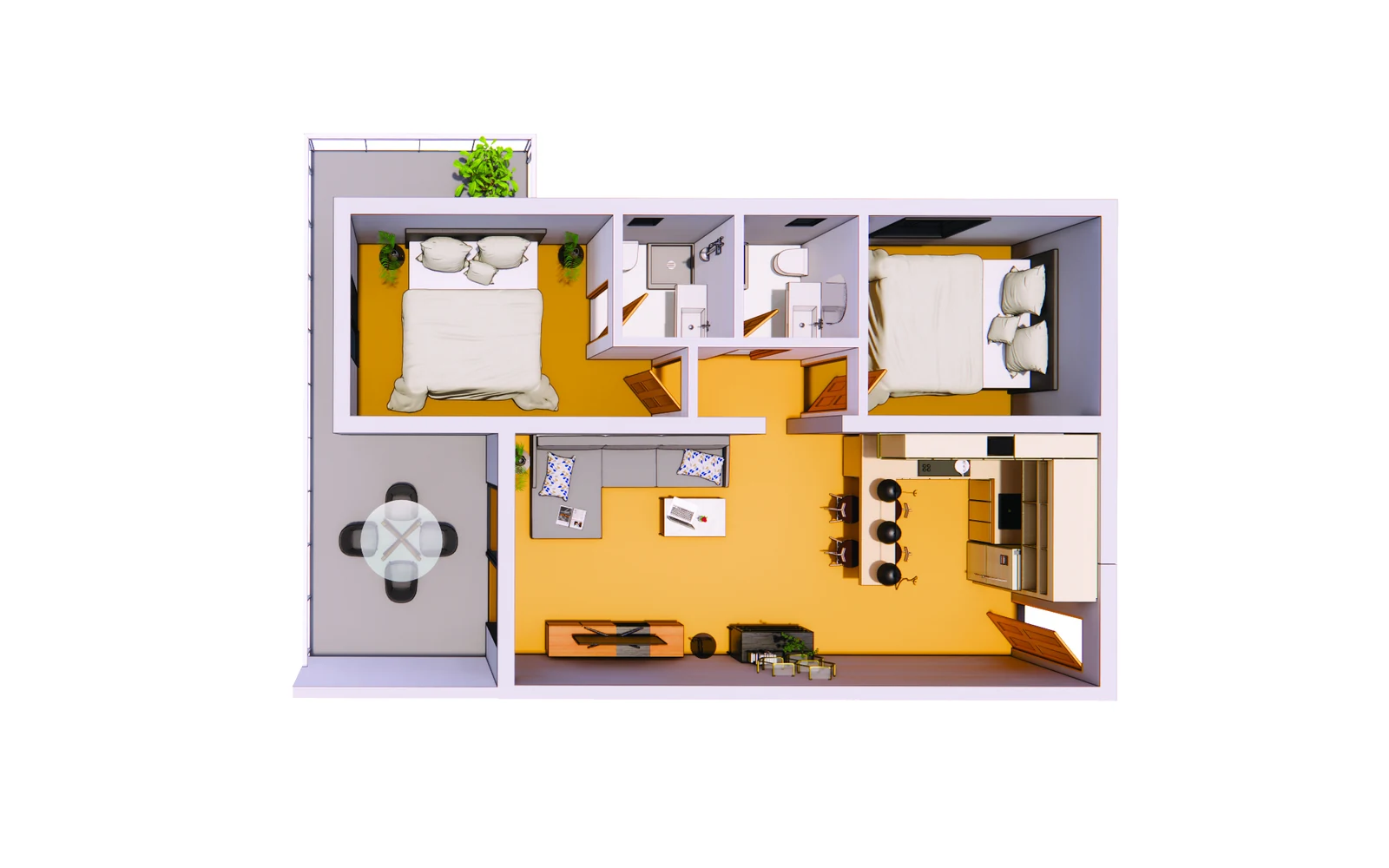 2 Bedroom — R2 Layout - frontend.project_detail.floor_plan