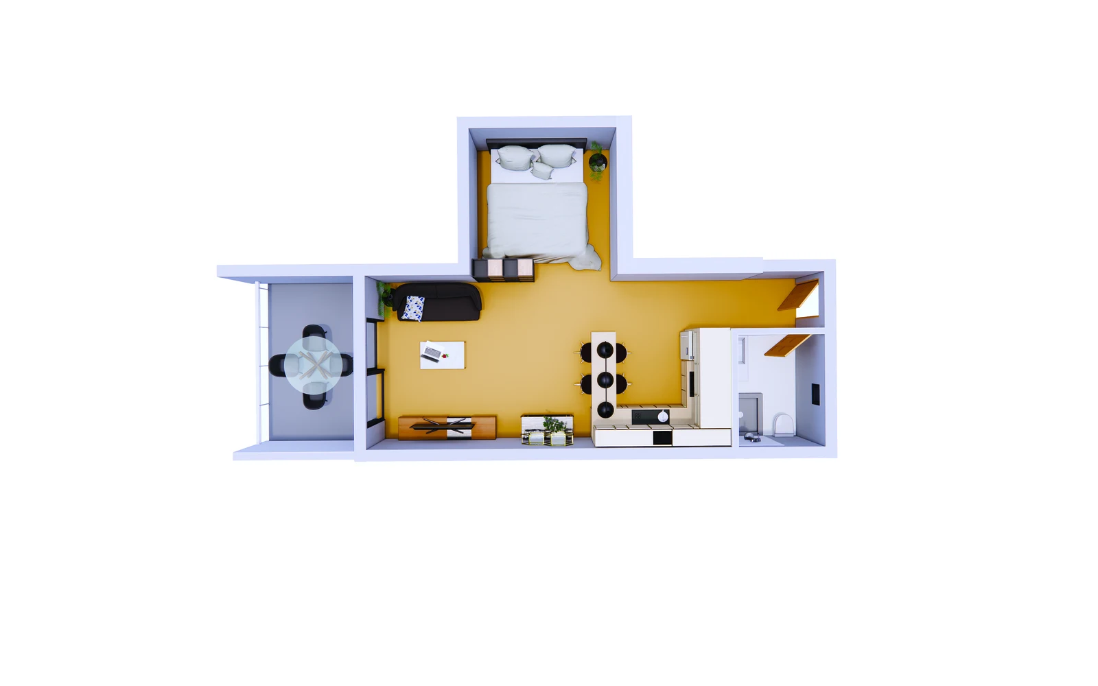 Studio with Niche - frontend.project_detail.floor_plan