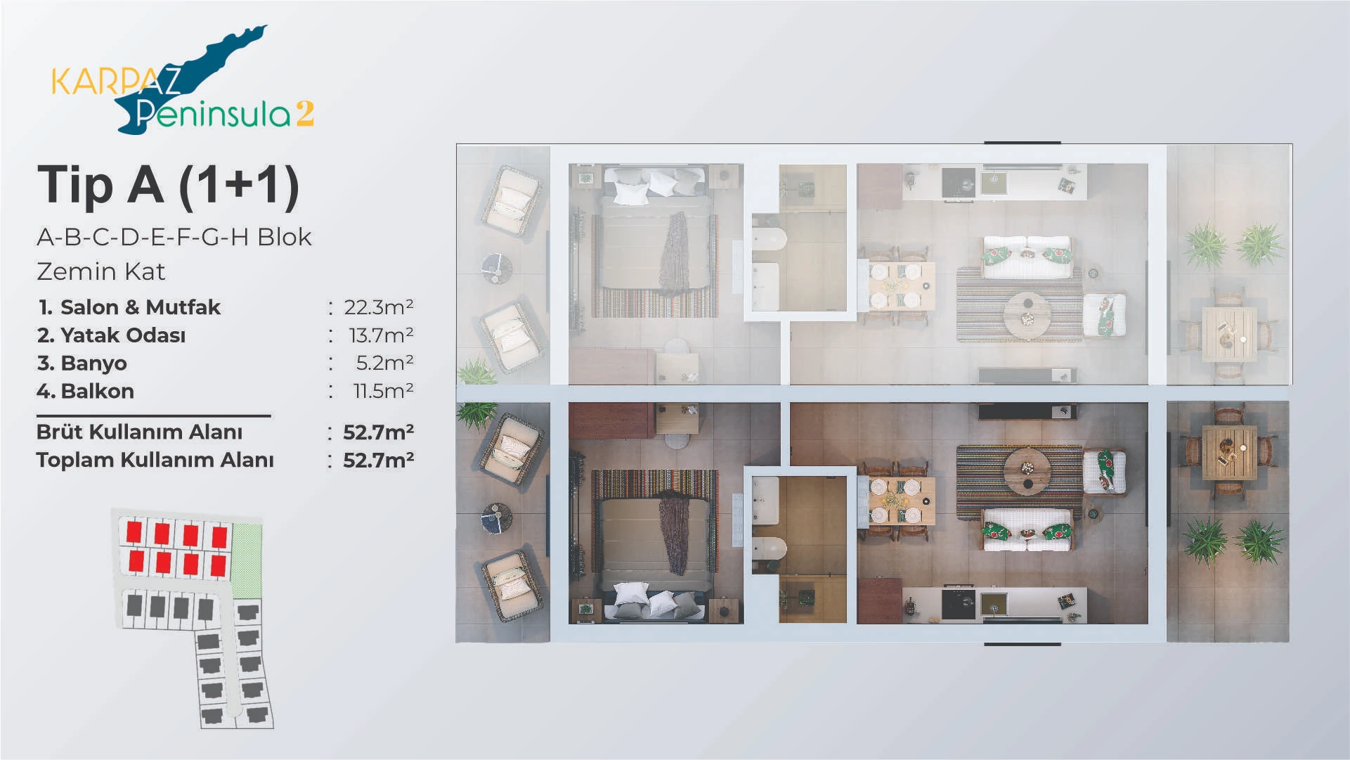 1 Bedroom Type A – A-H Ground - frontend.project_detail.floor_plan