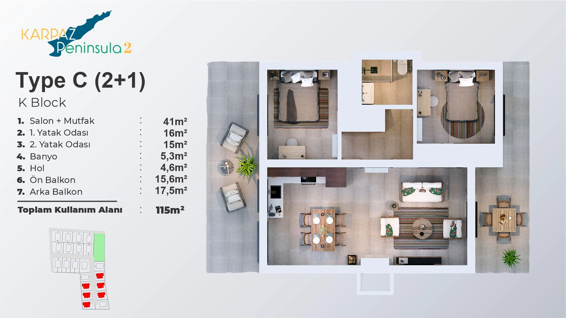 2 Bedroom Type C – K Block - frontend.project_detail.floor_plan