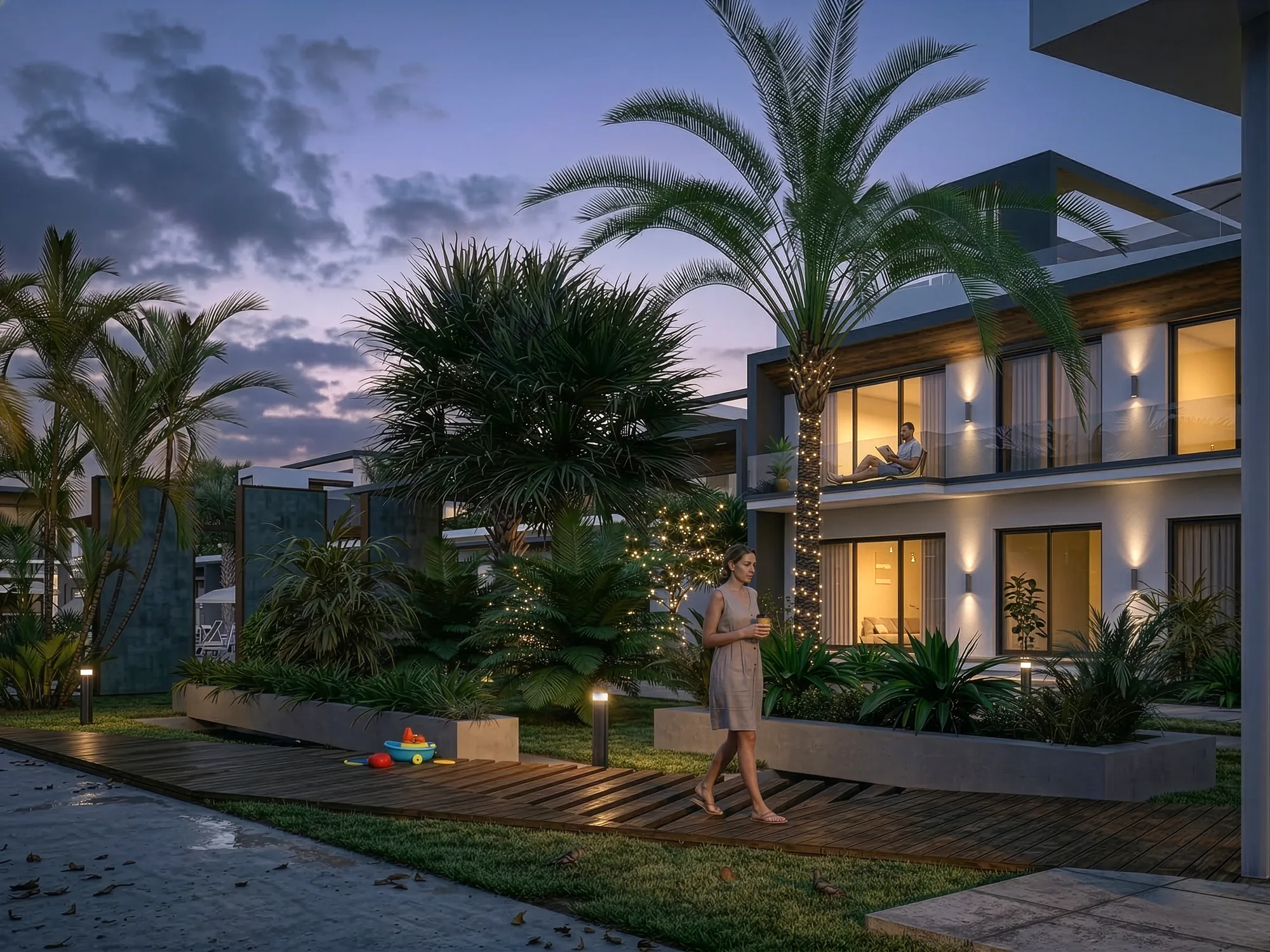 Palmora Cyprus – dış cephe ve ortak alan renderı