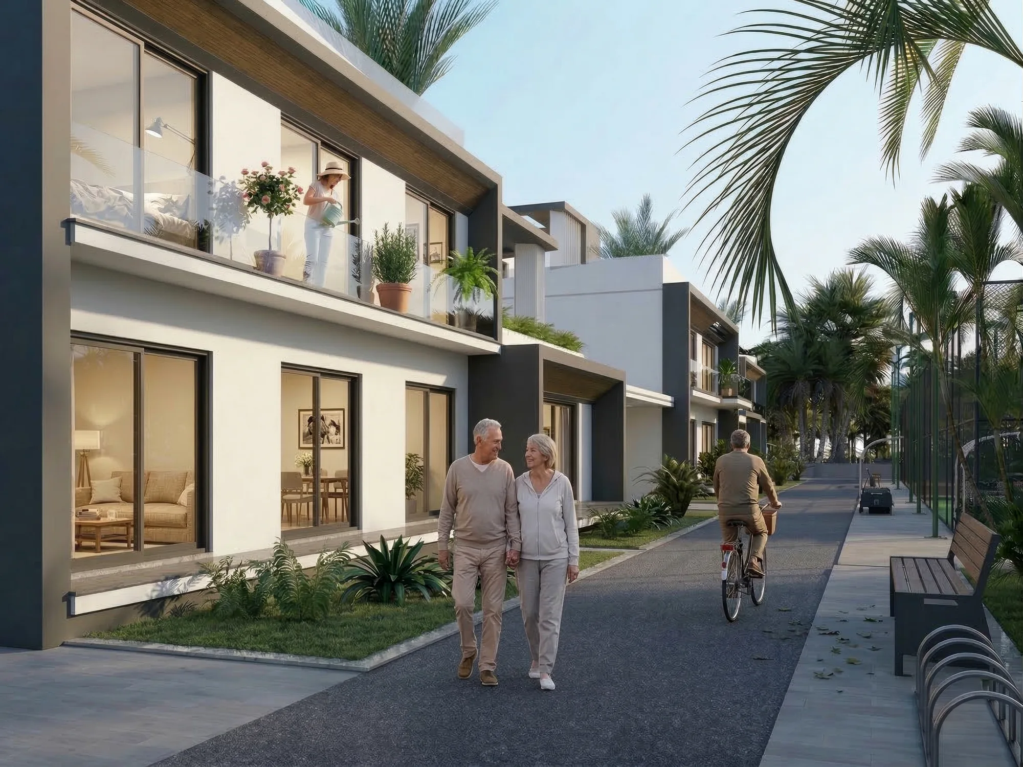 Palmora Cyprus – dış cephe ve ortak alan renderı