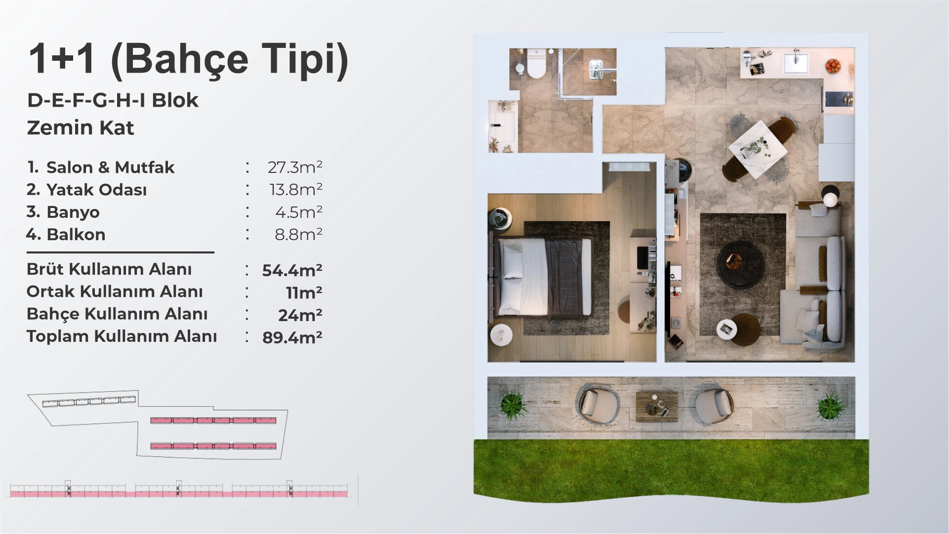 1 Bedroom – Garden Type - frontend.project_detail.floor_plan