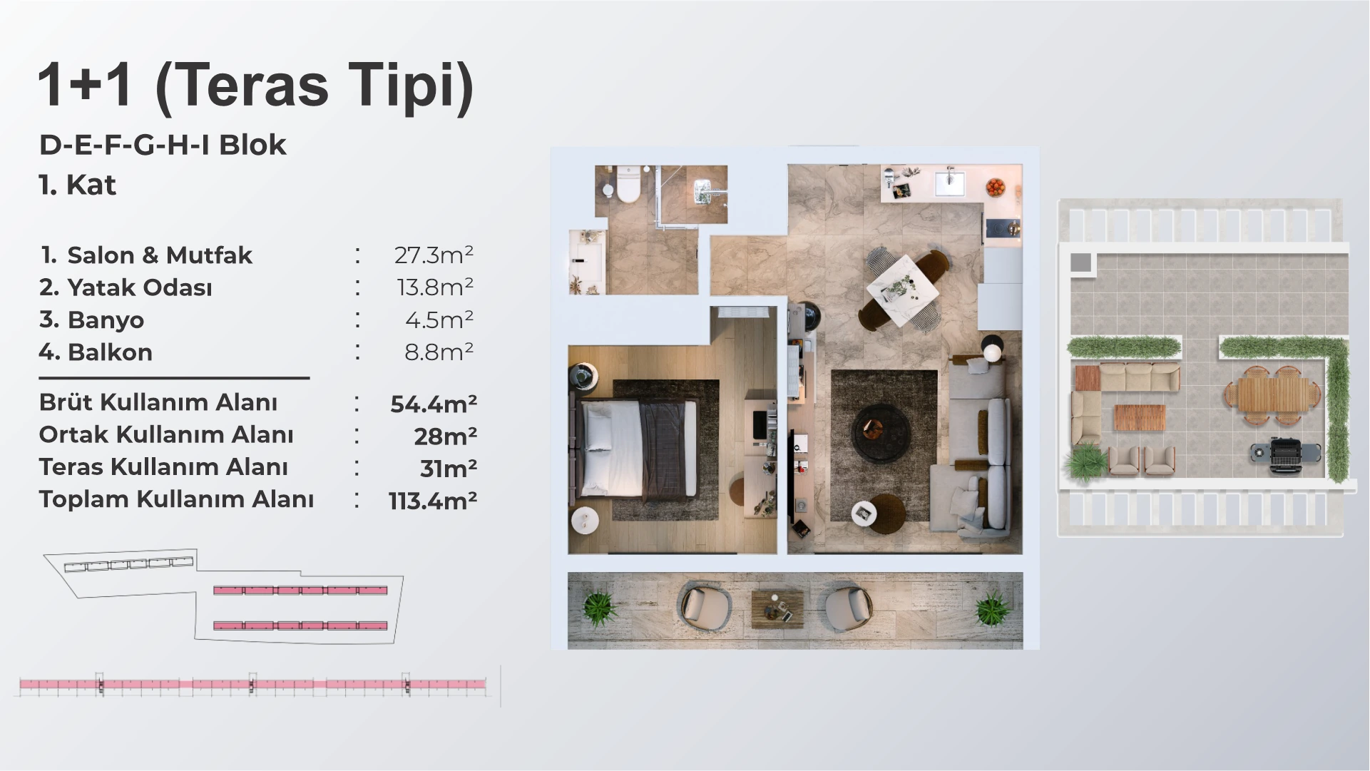 1 Bedroom – Terrace Type - frontend.project_detail.floor_plan