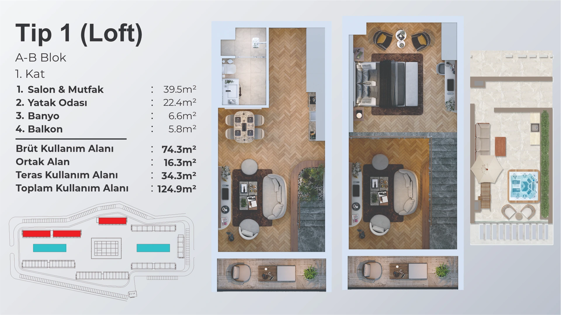 Loft Type 1 – A-B Blocks - frontend.project_detail.floor_plan