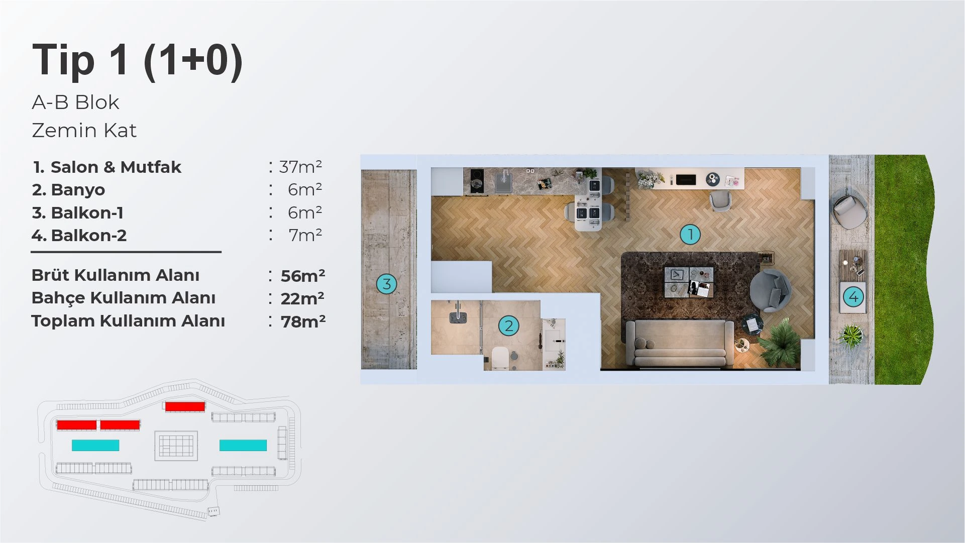 Studio Type 1 – A-B Ground - frontend.project_detail.floor_plan