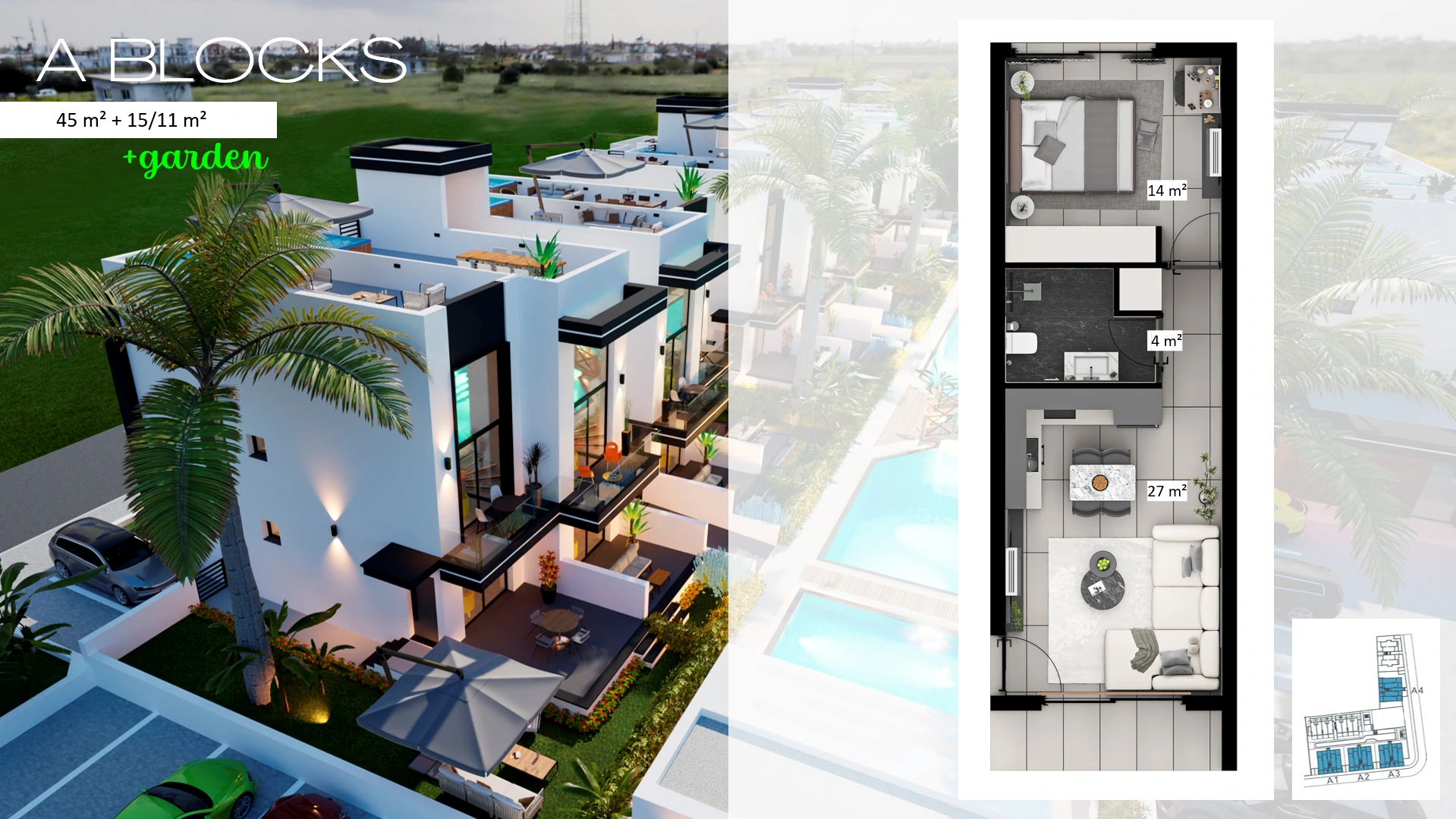 1+1 Garden Apartment - frontend.project_detail.floor_plan