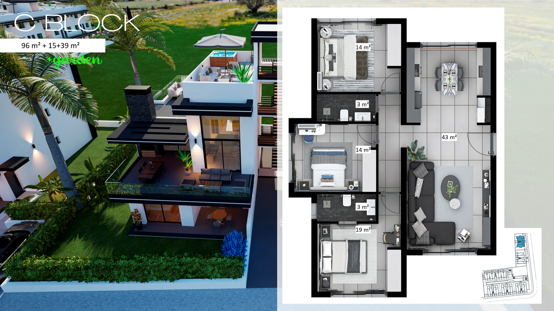 3+1 Garden Apartment - frontend.project_detail.floor_plan