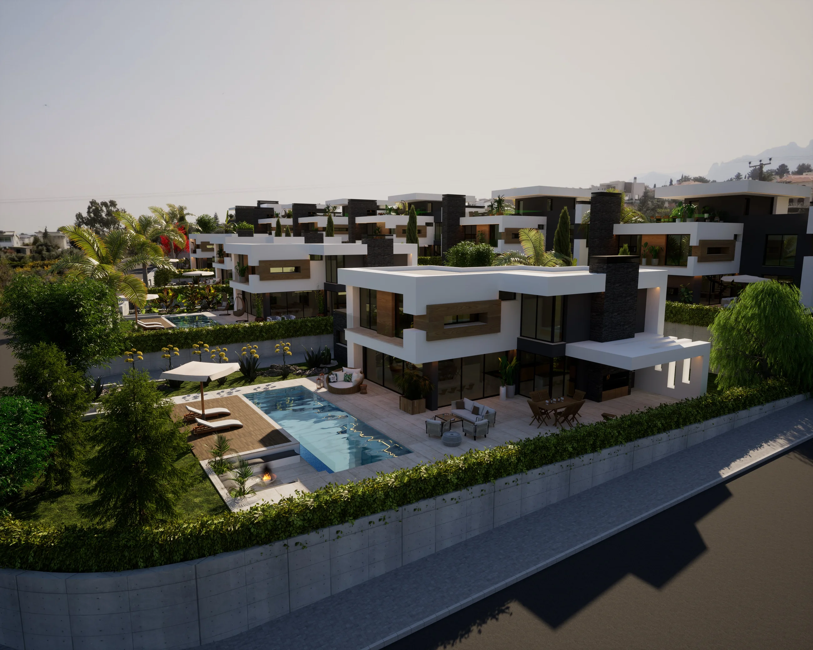 Tilia Luxury Villas özel havuzlu villa dış görünümü